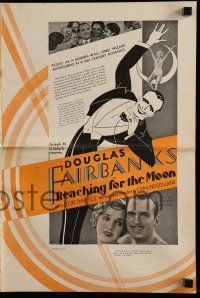 6x808 REACHING FOR THE MOON pressbook '30 Douglas Fairbanks & Bebe Daniels, great posters!