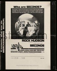 6x840 SECONDS pressbook '66 Rock Hudson, John Frankenheimer, not for the weak or strong!