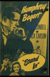 6x881 STAND-IN pressbook R48 Humphrey Bogart top billed over Leslie Howard & Joan Blondell!