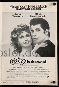 6x596 GREASE pressbook supplement '78 John Travolta & Olivia Newton-John in a most classic musical