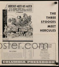 6x931 THREE STOOGES MEET HERCULES pressbook '61 Moe Howard, Larry Fine & Joe DeRita, Samson Burke!