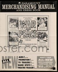 6x968 WAR & PEACE pressbook R63 art of Audrey Hepburn, Henry Fonda & Mel Ferrer, Leo Tolstoy epic!