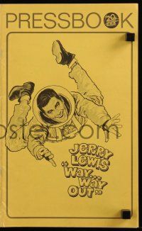 6x972 WAY WAY OUT pressbook '66 astronaut Jerry Lewis sent to live on the moon in 1989!
