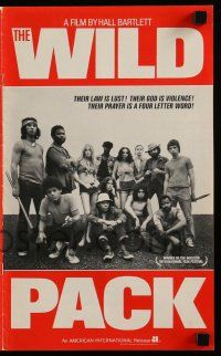 6x982 WILD PACK pressbook '72 AIP biker gang movie inspired by Jorge Amado's classic novel!