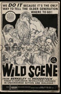 6x984 WILD SCENE pressbook '70 from Berkeley to Woodstock, go to Hell older generation!
