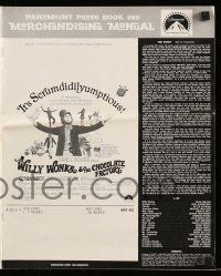 6x987 WILLY WONKA & THE CHOCOLATE FACTORY pressbook '71 Gene Wilder, it's scrumdidilyumptious!