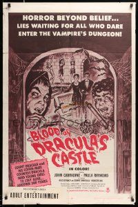6y101 BLOOD OF DRACULA'S CASTLE 1sh '69 Al Adamson directed vampire horror, John Carradine!