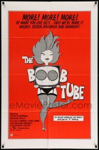 6y105 BOOB TUBE 1sh '75 groovier & boobier, great sexy TV artwork image!
