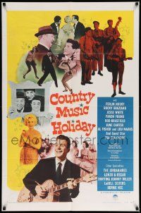 6y157 COUNTRY MUSIC HOLIDAY 1sh '58 Zsa Zsa Gabor, Ferlin Husky & other country music stars!
