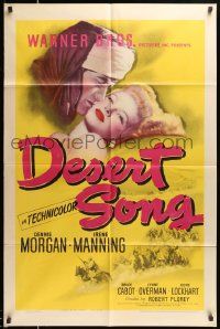 6y178 DESERT SONG 1sh '44 Oscar Hammerstein II musical, Dennis Morgan, sexy Irene Manning!