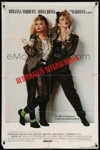 6y180 DESPERATELY SEEKING SUSAN 1sh '85 bad Madonna & Rosanna Arquette are mistaken for each other