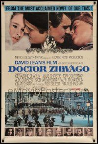 6y192 DOCTOR ZHIVAGO style A 1sh '65 Omar Sharif, Julie Christie, Lean English epic