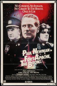 6y254 FORT APACHE THE BRONX 1sh '81 Paul Newman, Edward Asner & Ken Wahl as New York City cops!
