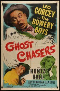 6y274 GHOST CHASERS 1sh '51 Leo Gorcey & The Bowery Boys, wacky horror comedy art!