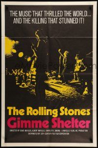6y277 GIMME SHELTER int'l 1sh '71 Rolling Stones out of control rock & roll concert!