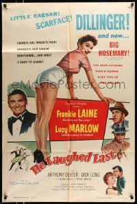 6y311 HE LAUGHED LAST 1sh '56 Blake Edwards, super sexy Lucy Marlow shows her butt!