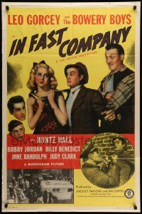 6y366 IN FAST COMPANY 1sh '46 Leo Gorcey & The Bowery Boys, pretty Jane Randolph & Judy Clark!