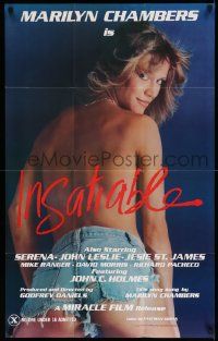 6y378 INSATIABLE 23x37 1sh '80 super sexy Marilyn Chambers is Insatiable!