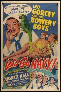 6y437 LET'S GO NAVY 1sh '51 Bowery Boys, wacky images of sailor Huntz Hall!