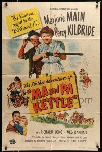 6y463 MA & PA KETTLE 1sh '49 Marjorie Main & Percy Kilbride in the sequel to The Egg and I!