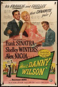 6y485 MEET DANNY WILSON 1sh '51 Frank Sinatra & Shelley Winters, the new dynamite pair!