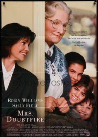 6y512 MRS. DOUBTFIRE DS 1sh '93 cross-dressing Robin Williams, Sally Field!