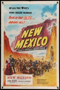 6y538 NEW MEXICO 1sh '50 Irving Reis directed, Lew Ayres, Marilyn Maxwell & Andy Devine