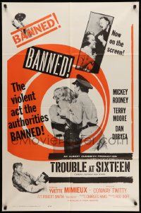 6y592 PLATINUM HIGH SCHOOL 1sh R61 the violent act the authorities BANNED, Trouble at Sixteen!