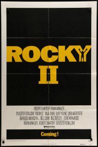 6y667 ROCKY II advance 1sh '79 Sylvester Stallone & Carl Weathers, boxing sequel!