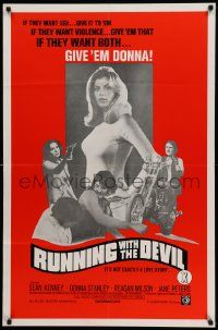 6y686 RUNNING WITH THE DEVIL 1sh '73 Henri Pachard, it's not exactly a love story!