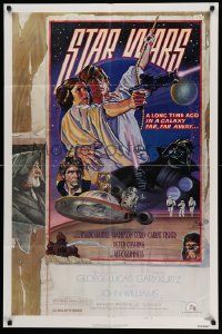 6y778 STAR WARS NSS style D 1sh 1978 George Lucas, circus poster art by Struzan & White!