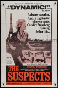 6y831 SUSPECTS 1sh '76 a nightmare of terror sends Mimsy Farmer running for her life!