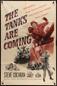 6y850 TANKS ARE COMING 1sh '51 Sam Fuller, Steve Cochran, Uncle Sam's iron-nerved yanks in tanks!