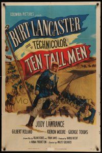 6y869 TEN TALL MEN 1sh '51 Burt Lancaster & Gilbert Roland in the French Foreign Legion!