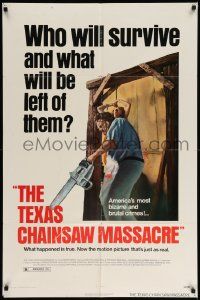 6y876 TEXAS CHAINSAW MASSACRE 1sh '74 Tobe Hooper cult classic slasher horror!