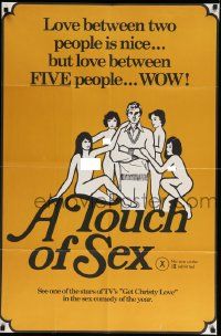 6y906 TOUCH OF SEX 1sh '76 Harry Wilcox, wacky & sexy art, come and play stick ball with us!