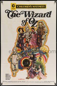 6y978 WIZARD OF OZ 1sh R70 Victor Fleming, Judy Garland all-time classic!