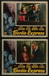 6z907 BERLIN EXPRESS 2 LCs '48 Merle Oberon & Paul Lukas, directed by Jacques Tourneur!