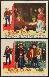 6z913 CANYON RIVER 2 LCs '56 cowboy George Montgomery in the killer land west of Wyoming!