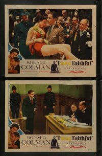 6z918 CYNARA 2 LCs R44 King Vidor directed, Ronald Colman carrying Phyllis Barry & with police!