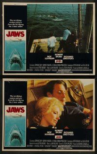 6z944 JAWS 2 LCs '75 Roy Scheider, Robert Shaw, Richard Dreyfuss, Gary, Spielberg's shark classic!