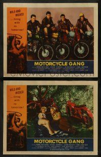 6z957 MOTORCYCLE GANG 2 LCs '57 AIP, pretty Anne Neyland, wild & wicked, living with no tomorrow!