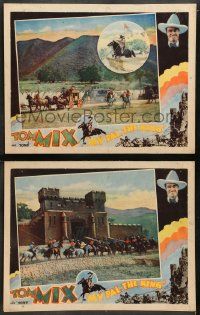 6z959 MY PAL THE KING 2 LCs '32 Tom Mix, great outdoor scenes with horses and castle border art!