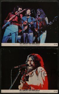 6z137 CONCERT FOR BANGLADESH 8 color 11x14 stills '72 rock & roll benefit show, Dylan, Harrison!
