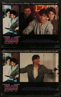 6z072 BLUE CITY 8 English LCs '85 cool images of Judd Nelson, Ally Sheedy & David Caruso in Miami!