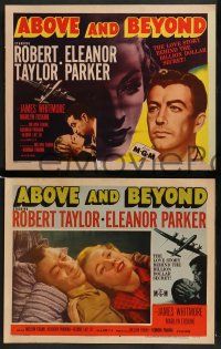 6z030 ABOVE & BEYOND 8 LCs '52 Robert Taylor & Eleanor Parker, love story w/ billion dollar secret!