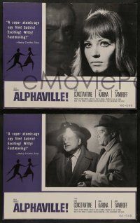 6z762 ALPHAVILLE 4 LCs '66 Jean-Luc Godard, Eddie Constantine as Lemmy Caution!
