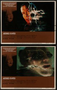 6z038 ALTERED STATES 8 LCs '80 William Hurt, Paddy Chayefsky, Ken Russell, sci-fi horror!