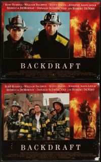 6z050 BACKDRAFT 8 LCs '91 firefighter Kurt Russell, William Baldwin, directed by Ron Howard!