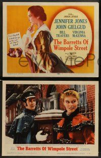 6z055 BARRETTS OF WIMPOLE STREET 8 LCs '57 Jennifer Jones as Elizabeth Browning!